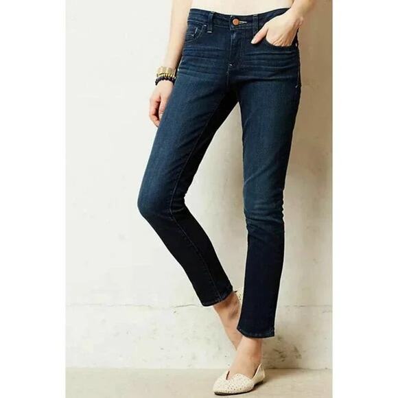 Anthropologie Pilcro and the Letterpress Stet Slim Ankle Jeans Mid Rise Blue 27 - Picture 1 of 6